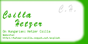 csilla hetzer business card